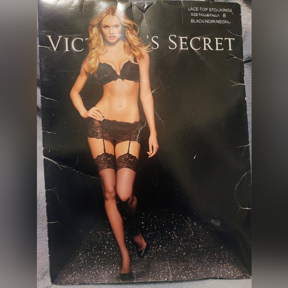 Victoria's Secret Lace Top Stockings B
